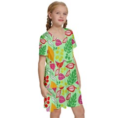 Kids  Short Sleeve Tiered Mini Dress 