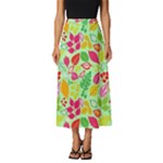 Flower Flora Floral Nature Pattern Seamless Classic Midi Chiffon Skirt