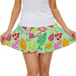 Flower Flora Floral Nature Pattern Seamless Women s Skort