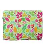 Flower Flora Floral Nature Pattern Seamless 15  Vertical Laptop Sleeve Case With Pocket