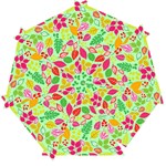 Flower Flora Floral Nature Pattern Seamless Automatic Folding Umbrella with Case (Small)