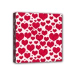 Hearts Valentine Pattern Seamless Mini Canvas 4  x 4  (Stretched)