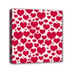 Hearts Valentine Pattern Seamless Mini Canvas 6  x 6  (Stretched)