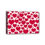 Hearts Valentine Pattern Seamless Mini Canvas 6  x 4  (Stretched)