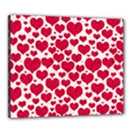 Hearts Valentine Pattern Seamless Canvas 24  x 20  (Stretched)