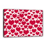 Hearts Valentine Pattern Seamless Canvas 18  x 12  (Stretched)