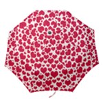 Hearts Valentine Pattern Seamless Folding Umbrellas