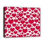 Hearts Valentine Pattern Seamless Deluxe Canvas 20  x 16  (Stretched)