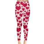 Hearts Valentine Pattern Seamless Everyday Leggings 