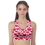 Hearts Valentine Pattern Seamless Fitness Sports Bra