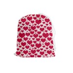 Hearts Valentine Pattern Seamless Drawstring Pouch (Large)