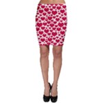 Hearts Valentine Pattern Seamless Bodycon Skirt