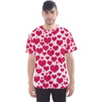 Hearts Valentine Pattern Seamless Men s Sport Mesh T-Shirt