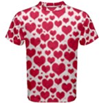 Hearts Valentine Pattern Seamless Men s Cotton T-Shirt