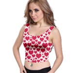 Hearts Valentine Pattern Seamless Crop Top