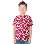 Hearts Valentine Pattern Seamless Kids  Cotton T-Shirt