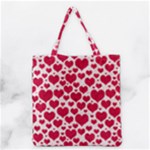 Hearts Valentine Pattern Seamless Grocery Tote Bag