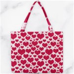 Hearts Valentine Pattern Seamless Mini Tote Bag