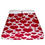 Hearts Valentine Pattern Seamless Fitted Sheet (Queen Size)