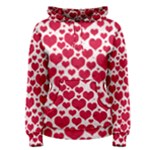 Hearts Valentine Pattern Seamless Women s Pullover Hoodie