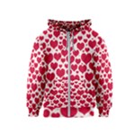 Hearts Valentine Pattern Seamless Kids  Zipper Hoodie