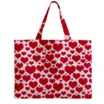 Hearts Valentine Pattern Seamless Zipper Mini Tote Bag