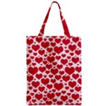 Hearts Valentine Pattern Seamless Zipper Classic Tote Bag