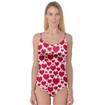 Hearts Valentine Pattern Seamless Camisole Leotard 