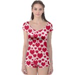 Hearts Valentine Pattern Seamless Boyleg Leotard 