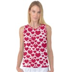 Hearts Valentine Pattern Seamless Women s Basketball Tank Top