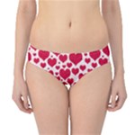 Hearts Valentine Pattern Seamless Hipster Bikini Bottoms