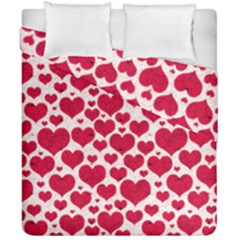 Hearts Valentine Pattern Seamless Duvet Cover Double Side (California King Size) from ArtsNow.com