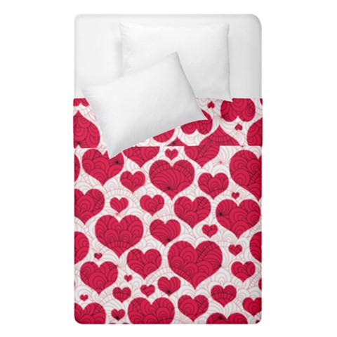 Hearts Valentine Pattern Seamless Duvet Cover Double Side (Single Size) from ArtsNow.com