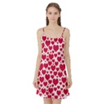 Hearts Valentine Pattern Seamless Satin Night Slip