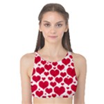 Hearts Valentine Pattern Seamless Tank Bikini Top