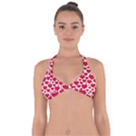 Hearts Valentine Pattern Seamless Halter Neck Bikini Top