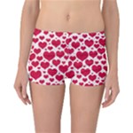 Hearts Valentine Pattern Seamless Reversible Boyleg Bikini Bottoms