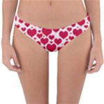 Hearts Valentine Pattern Seamless Reversible Hipster Bikini Bottoms