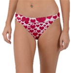 Hearts Valentine Pattern Seamless Band Bikini Bottoms