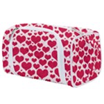 Hearts Valentine Pattern Seamless Toiletries Pouch