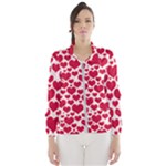 Hearts Valentine Pattern Seamless Women s Windbreaker