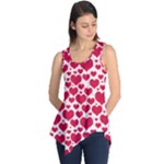 Hearts Valentine Pattern Seamless Sleeveless Tunic