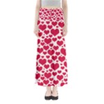 Hearts Valentine Pattern Seamless Full Length Maxi Skirt