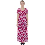 Hearts Valentine Pattern Seamless High Waist Short Sleeve Maxi Dress