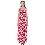 Hearts Valentine Pattern Seamless Empire Waist Maxi Dress