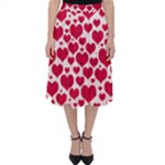 Hearts Valentine Pattern Seamless Classic Midi Skirt