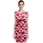 Hearts Valentine Pattern Seamless Classic Sleeveless Midi Dress