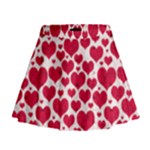 Hearts Valentine Pattern Seamless Mini Flare Skirt