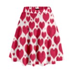 Hearts Valentine Pattern Seamless High Waist Skirt