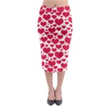 Hearts Valentine Pattern Seamless Midi Pencil Skirt